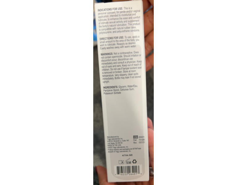 Trigg Wet Water Lube, 6.1 fl oz/180 mL