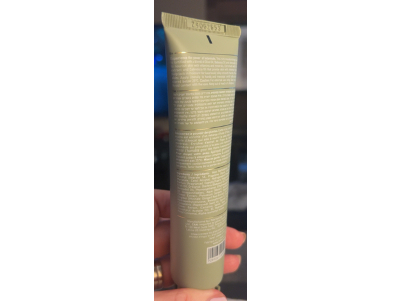 Laline Botanical Hand Cream, Olive & Babassu, 3.52 oz/100 g