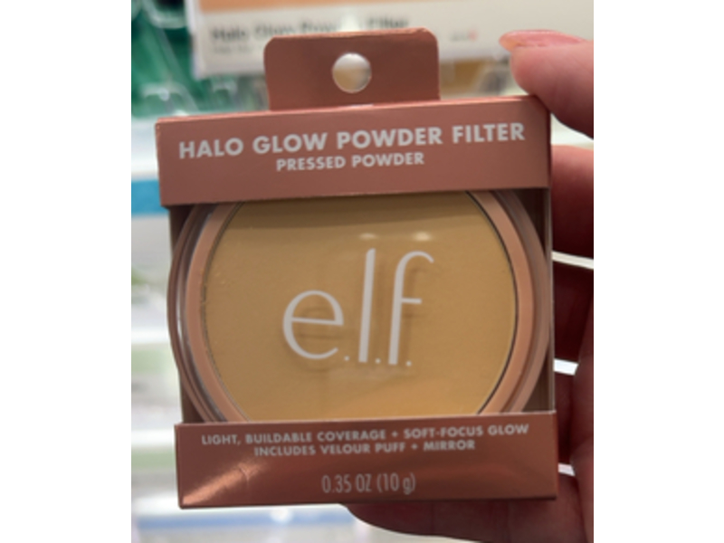 e.l.f. Halo Glow Powder Filter Pressed Powder, Fair Warm, 0.35 oz/10 g