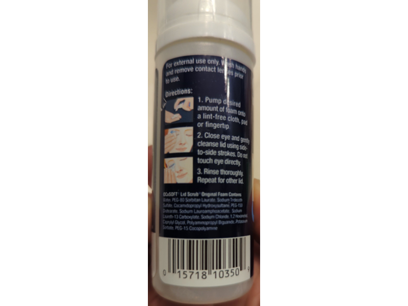 OCuSoft Lid Scrub Eyelid Cleanser, Original, 1.68 fl oz/50 mL