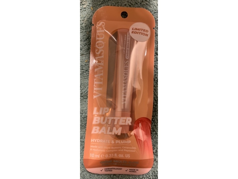 Vitamasques Lip Butter Balm, Brulee Shimmer, 0.33 fl oz/10 mL