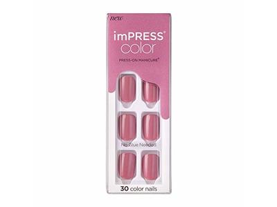 Kiss Impress Color Press-on Manicure, Petal Pink, 30 Count
