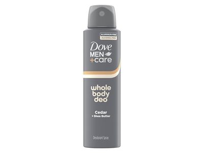 Dove Men + Care Whole Body Deo, Cedar + Shea Butter, 4 oz/113 g