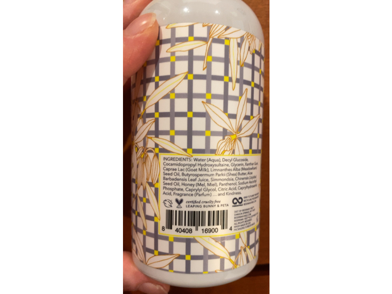 Beekman 1802 Goat Milk Hand & Body Wash, Vanilla Woods, 12.5 fl oz/370 mL