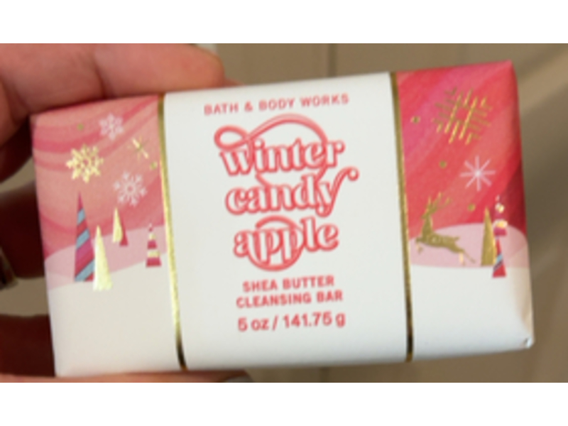 Bath & Body Works Shea Butter Cleansing Bar, Winter Candy Apple, 5 oz/141.75 g