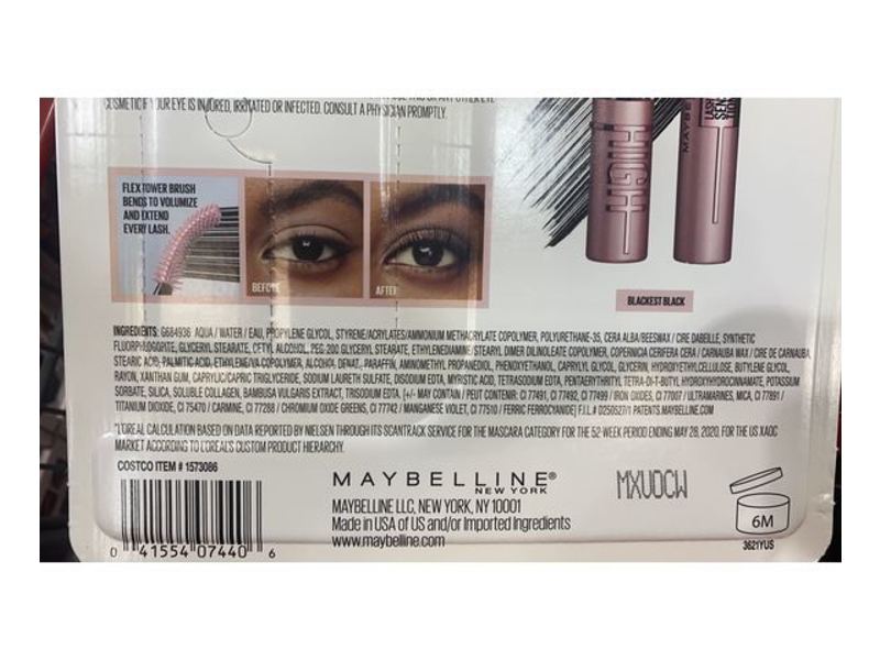 Maybelline New York Lash Sensational Sky High Mascara, Blackest Black