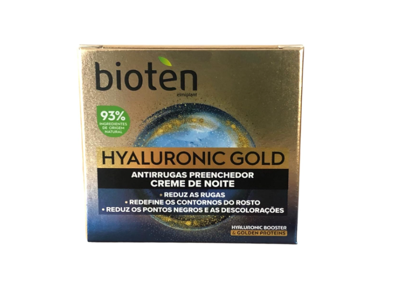Bioten Hyaluronic Gold Replumping Antiwrinkle Night Cream, 1.7 oz/50 mL
