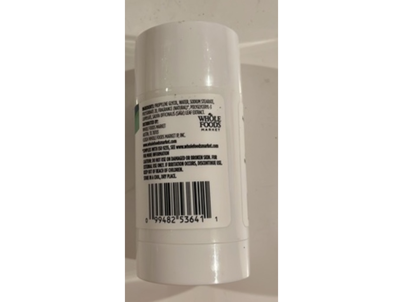 365 Whole Foods Market Deodorant Stick, Cypress Cedar, 2.25 oz/63.8 g