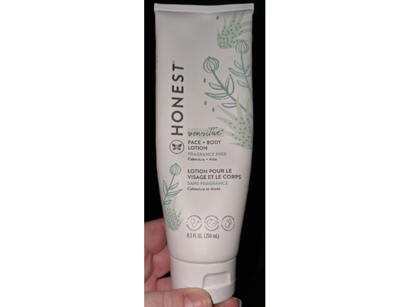 Honest Sensitive Face + Body Lotion, Calendula + Aloe, 8.5 fl oz/250 mL