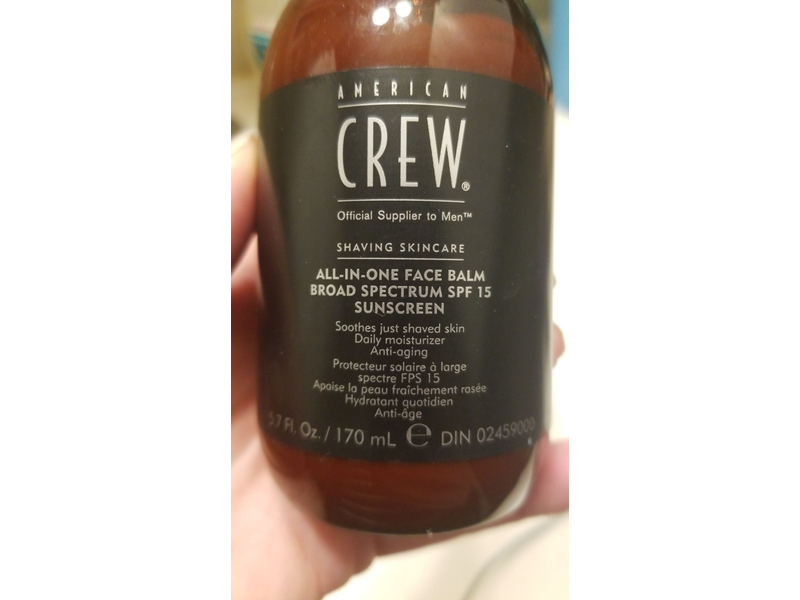 American Crew All-In-One Face Balm Sunscreen, SPF 15, 5.7 fl oz/170 mL
