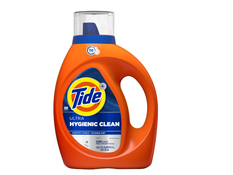 Tide Ultra Hygienic Clean Liquid Laundry Detergent, 39 Loads, 55 fl oz/1.62 L