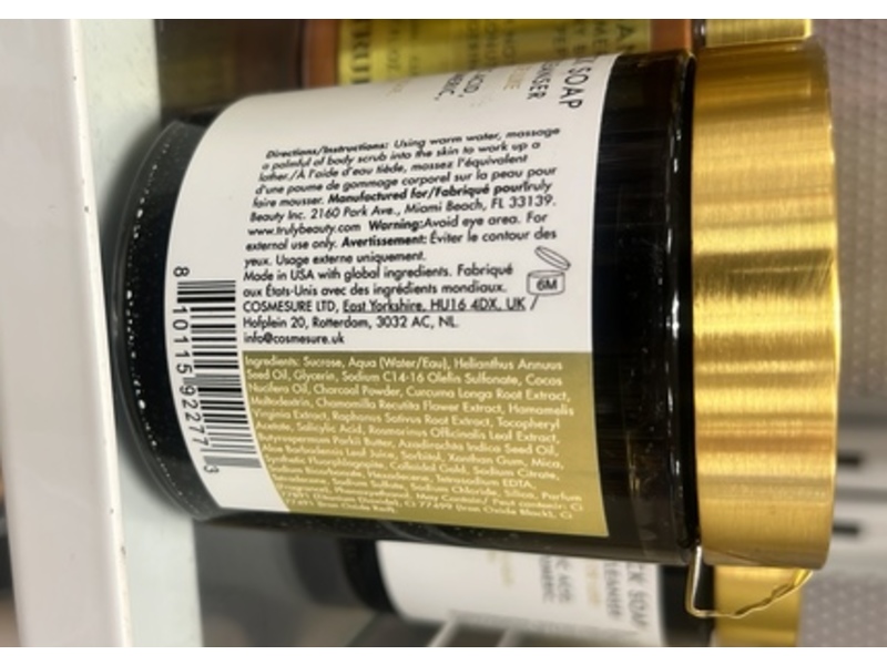 Truly 24k Gold Black Soap Luxury Impurity Cleanser, 6 fl oz/180 mL