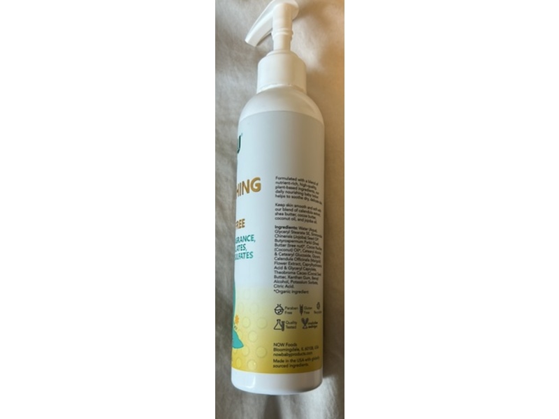 Now Baby Nourishing Lotion, Fragrance Free, 8 fl oz/237 mL