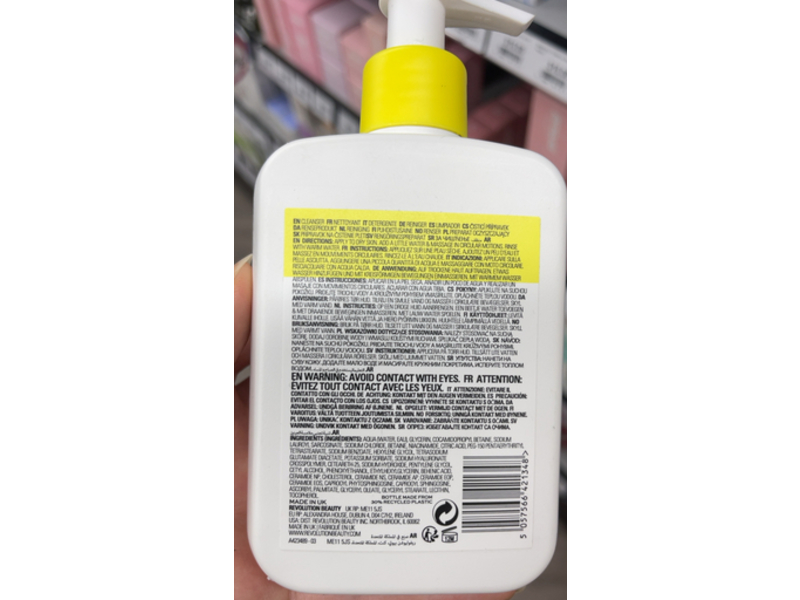 Revolution Skincare Ceramides foaming Cleansing, Hyluronic Acid + Hiacihamidc, 7.98 fl oz/236 mL