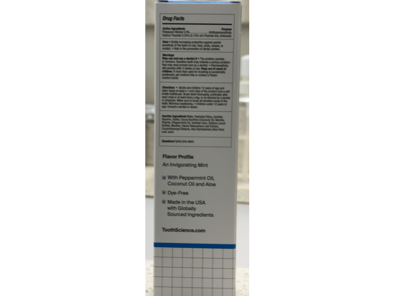 Tooth Science Fluoride Toothpaste, Fresh Mint, 3.4 oz/96 g