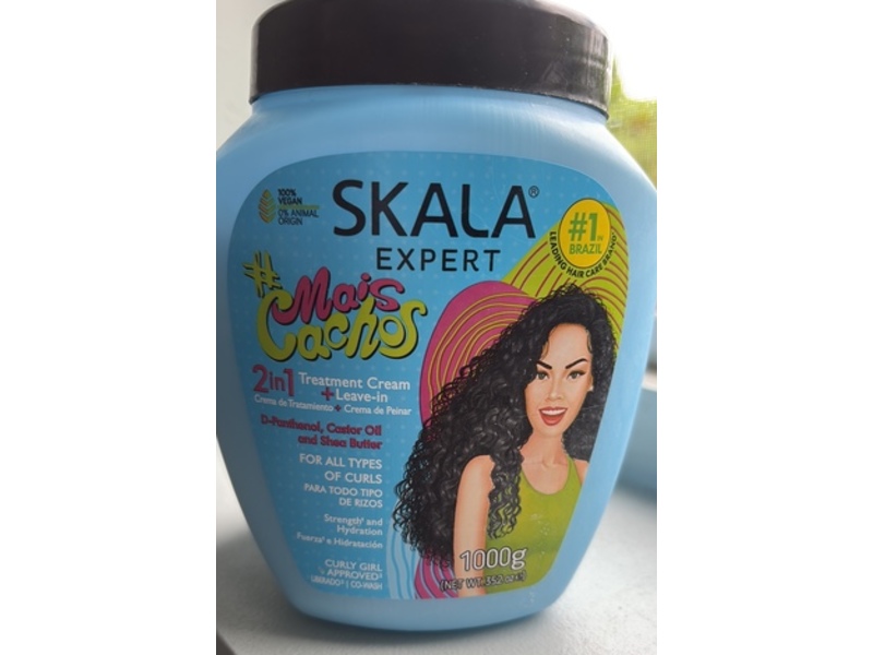 SKALA Mais Cachos 2-In-1 Treatment Cream + Leave In Conditioner, 35.2 oz/1000 g