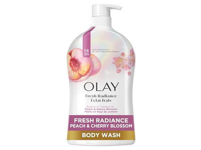Olay Fresh Radiance Body Wash, Peach & Cherry Blossom, 33 fl oz/975 mL