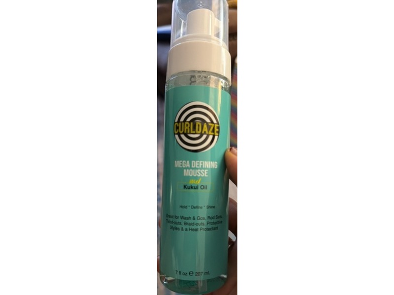 Curldaze Mega Defining Mousse, Kukui Oil, 7 fl oz/207 mL