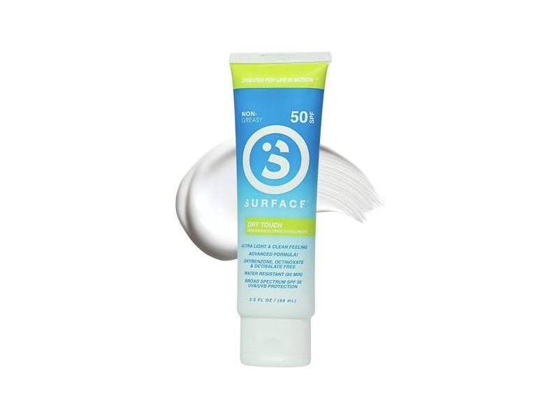 Surface Dry Touch Sunscreen, SPF 50 Fragrance Free, 3 fl oz/88 mL