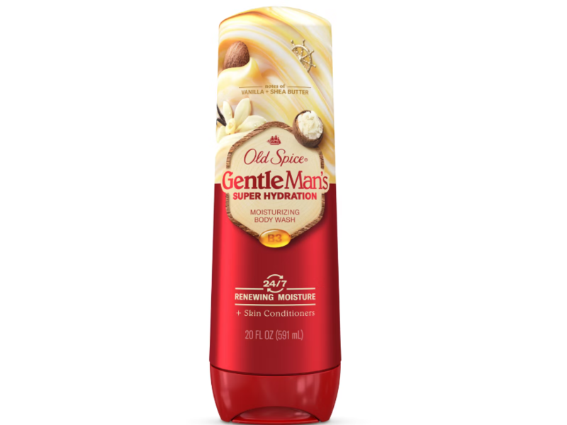Old Spice Gentlemans Super Hydration, Moisturizing Body Wash, Vanilla + Shea Butter, 20 fl oz/591 mL