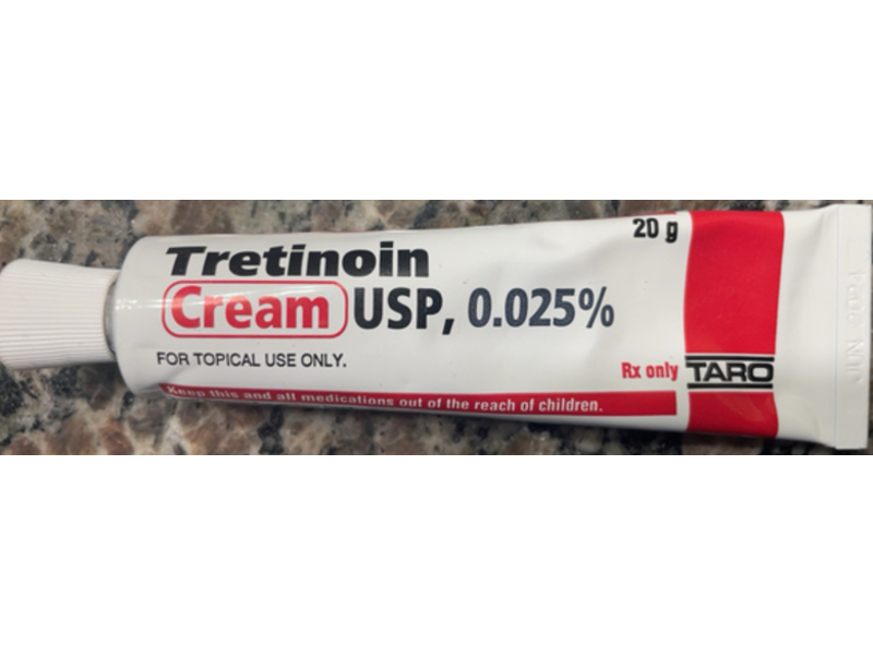 Tretinoin Cream, 0.025%, 20 g, Taro (Rx)