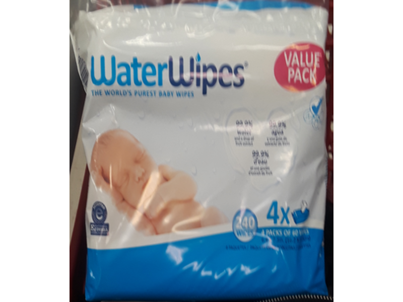 Waterwipes Baby Wipes, 240 Count, Pack Of 4