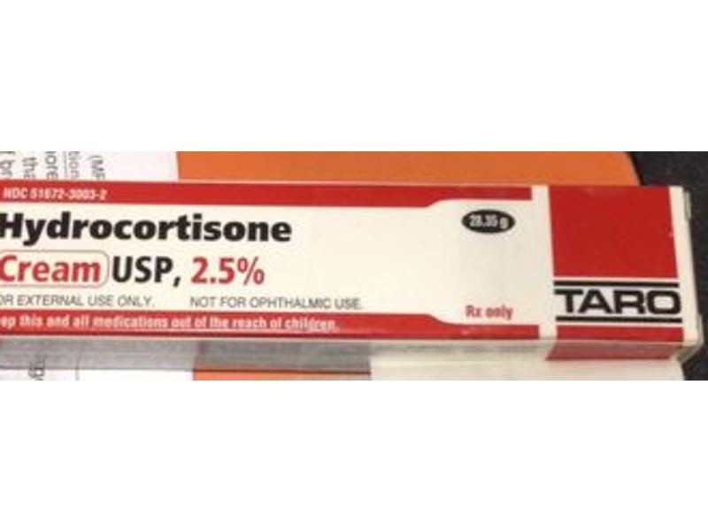 Hydrocortisone Cream USP, 2.5%, 28.35 g, Taro Pharmaceuticals (RX)