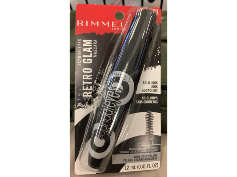 Rimmel London ScandalEyes Retro Glam Mascara, 001 Black, 0.41 fl oz/12 mL