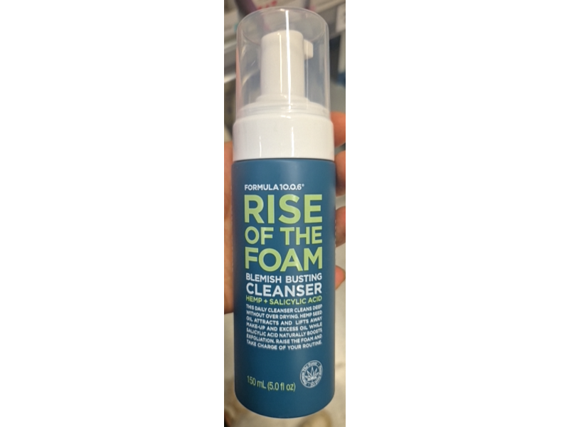 Formula 10.0.6 Rise Of The Foam Blemish Busting Cleanser, Hemp + Salicylic Acid, 5.0 fl oz/150 mL