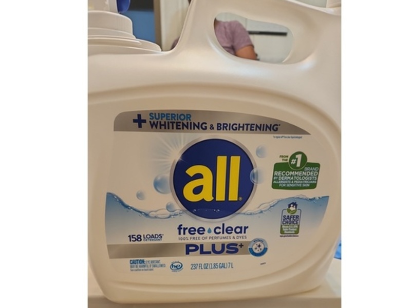 All Plus Laundry Detergent, Free Clear, 158 Loads, 237 fl oz/7 L