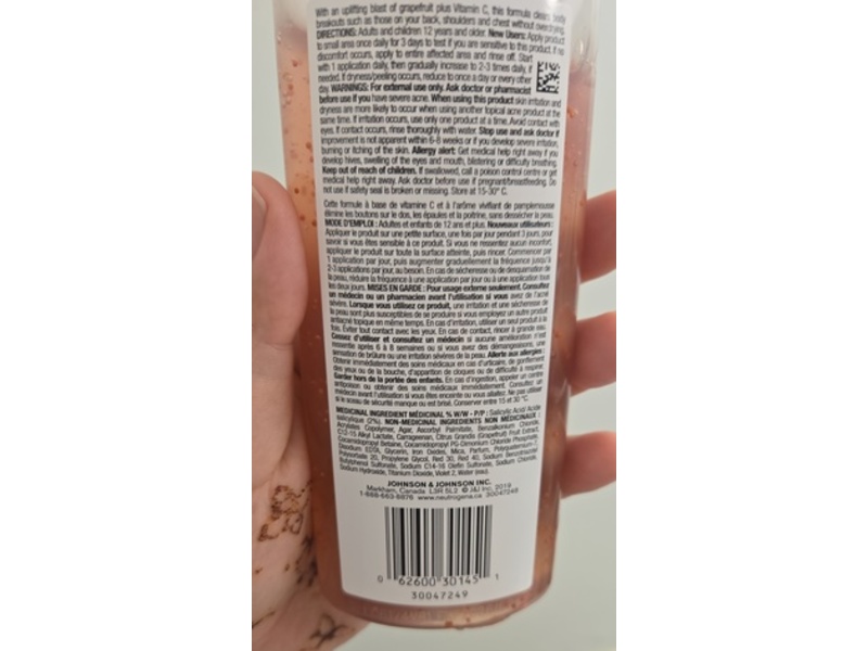 Neutrogena Body Clear Body Wash, Pink Grapefruit, 250 mL