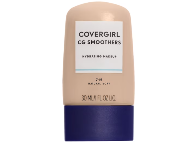 CoverGirl Smoothers Hydrating Foundation, 715 Natural Ivory, 1 fl oz/30 mL