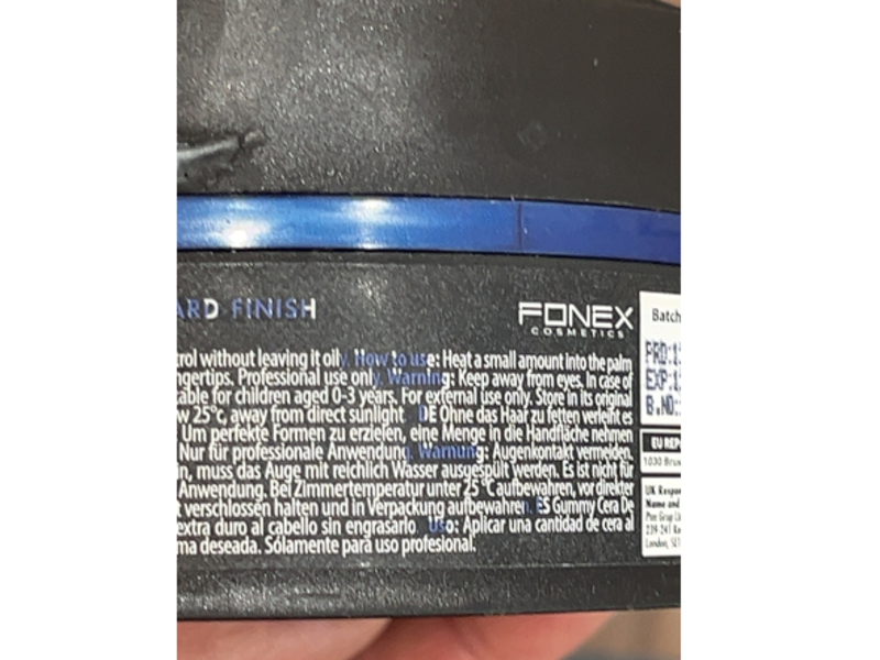 Gummy Fonex Professional Keratin complex Styling Wax, Hard Finish, 5 oz/150 mL