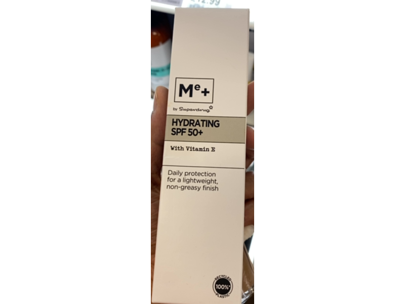 Me+ Superdrug Hydrating Daily Protector, SPF 50+, 50 mL