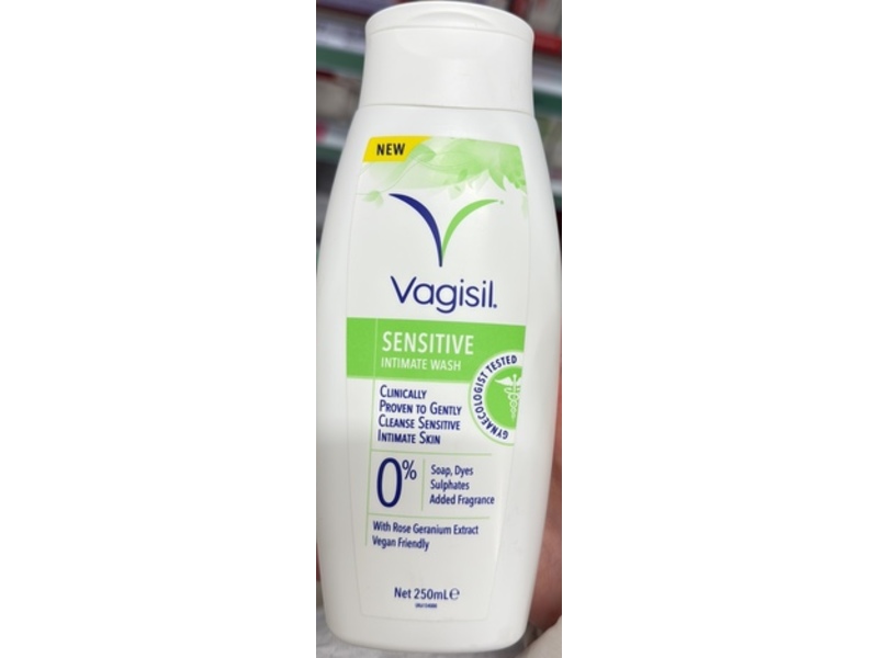 Vagisil Sensitive Intimate Wash, Rose Geranium Extract, 250 mL
