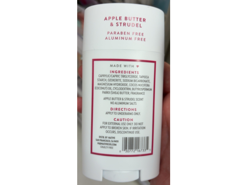 Native Deodorant, Apple Butter & Strudel, 2.65 oz/75 g