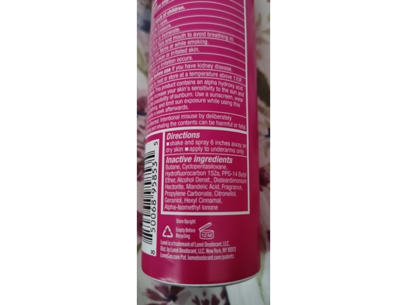 Lume Deodorant Plus Sweat Control Antiperspirant, Soft Powder, 4.3 oz/122 g