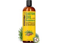 Seven Minerals Cold Pressed & Unrefined Castor Oil, Rosemary, 16 fl oz/473 mL - Image 2