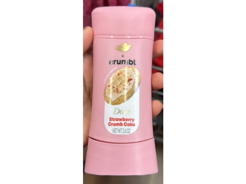 Dove x Crumbl Deodorant Stick, Strawberry Crumb Cake, 2.6 oz