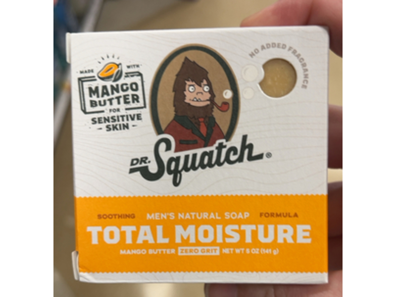Dr. Squatch Total Moisture Bar Soap, Mango Butter, 5 oz/141 g, Pack Of 3