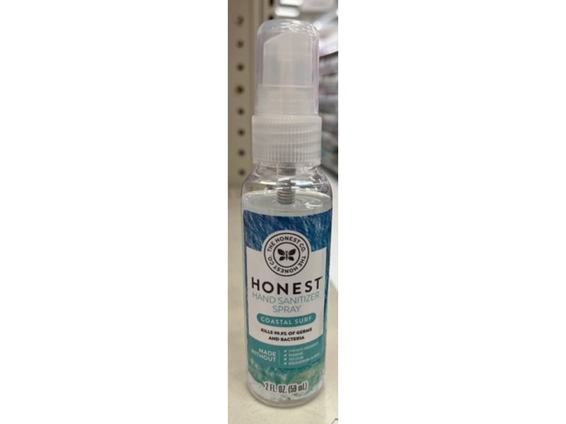 The Honest Co. Hand Sanitizer Spray, Coastal Surf, 2 fl oz/59 mL