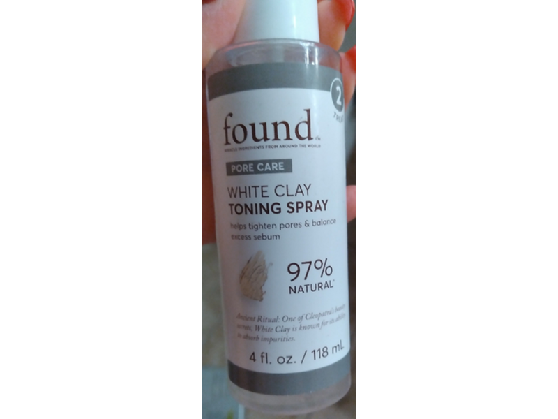 Found White Clay Toning Spray, Pore Care, 4 fl oz/118 mL
