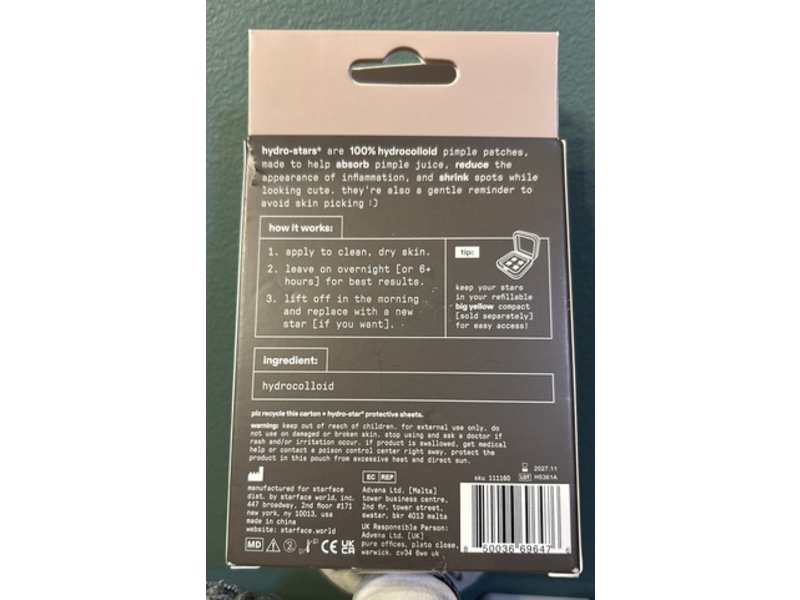 Starface World Hydro-Star Pimple Patches, Earth Star, 4 Neutral Tones, 96 Count