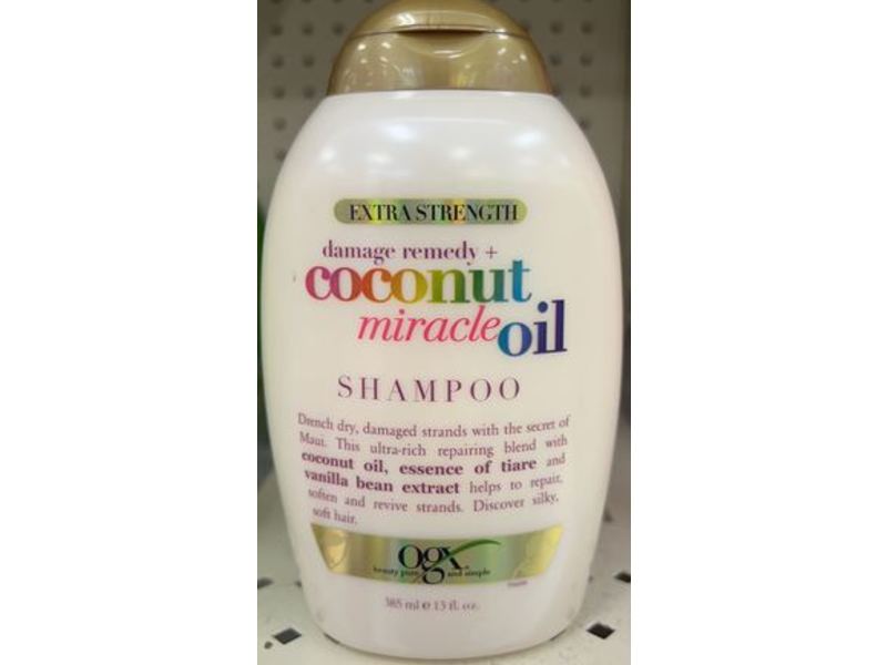 Ogx Extra Strength Damage Remedy Shampoo, Coconut Miracle Oil, 13 fl oz/385 mL