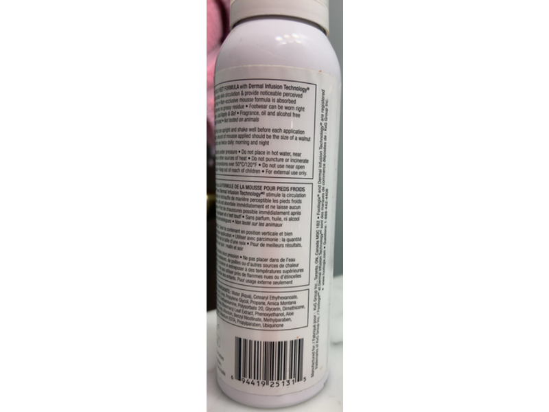 Footlogix Cold Feet Formula Mousse , 4.23 oz/119.9 g