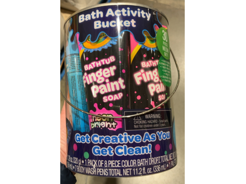 Crayola Bath Activity Bucket Neon Finger Paint Soap Set