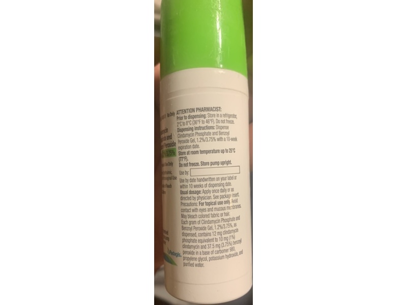 Clindamycin Phosphate And Benzoyl Peroxide Gel 1.2%/3.75%, 50 g, Padagis (Rx)