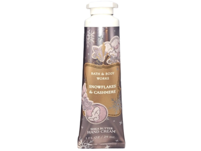 Bath & Body Works Shea Butter Hand Cream, Snowflakes & Cashmere, 1 fl oz/30 mL