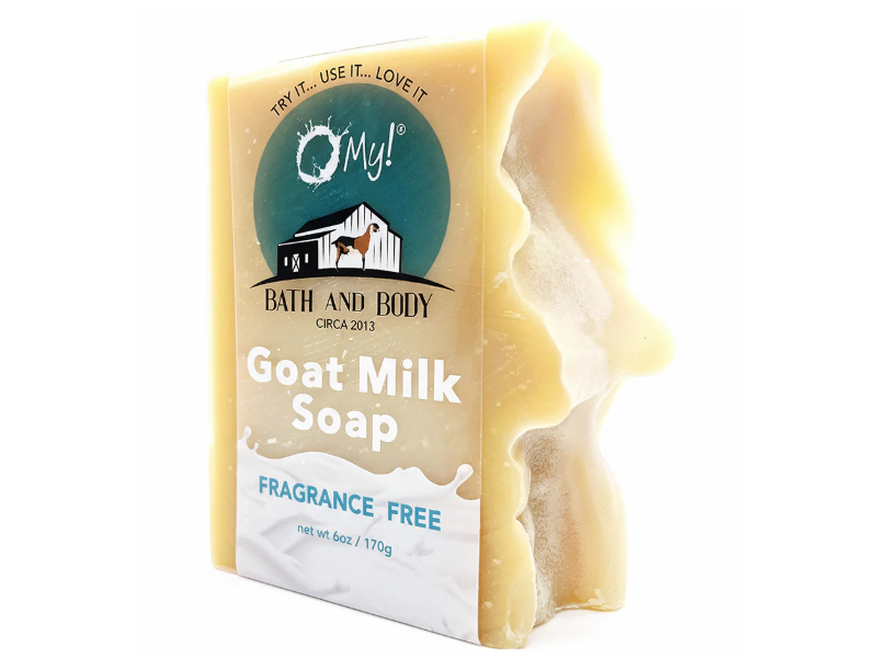 O My! Goat Milk Soap Bar, Fragrance Free, 6 oz/170 g