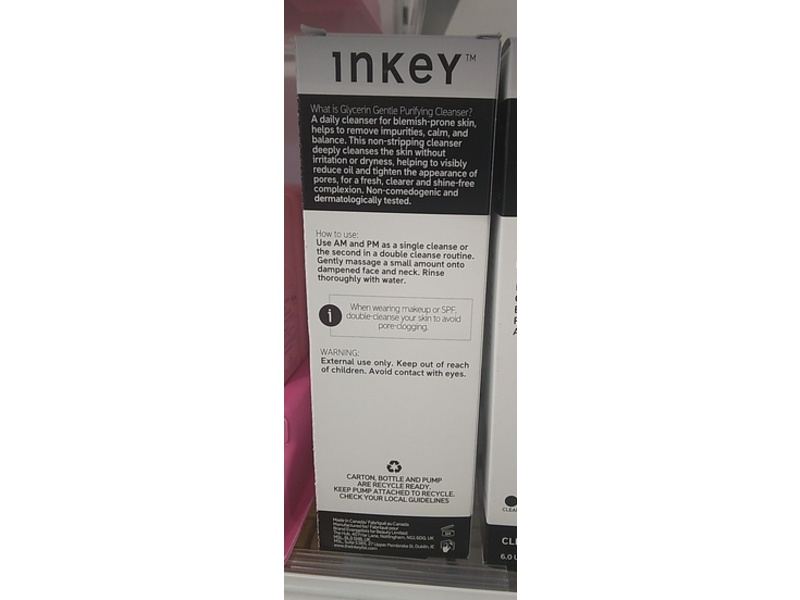 The Inkey List Gentle Purifying Cleanser, Glycerin, 6 fl oz/180 mL